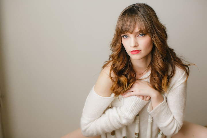 Sweater boudoir photos